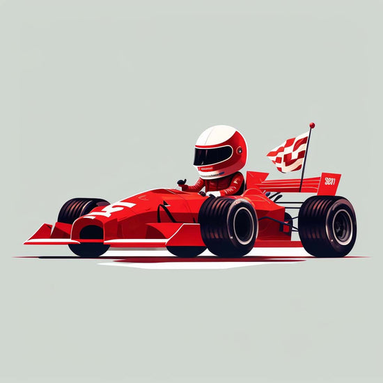 tableau pour chambre garçon, Formule 1 voiture rouge,