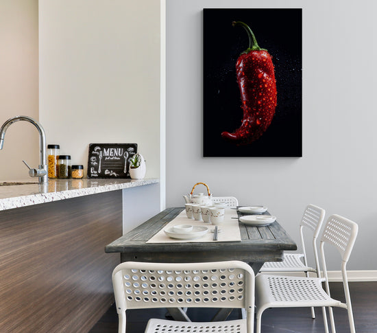 tableau cuisine, photo réaliste de piment rouge : éveillez vos sens.