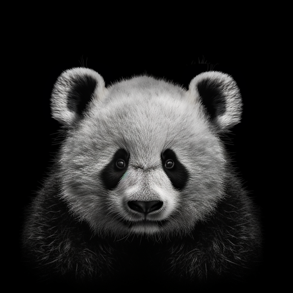 Portrait Panda Tableau d co l gant Naturelle MyselfMonArt