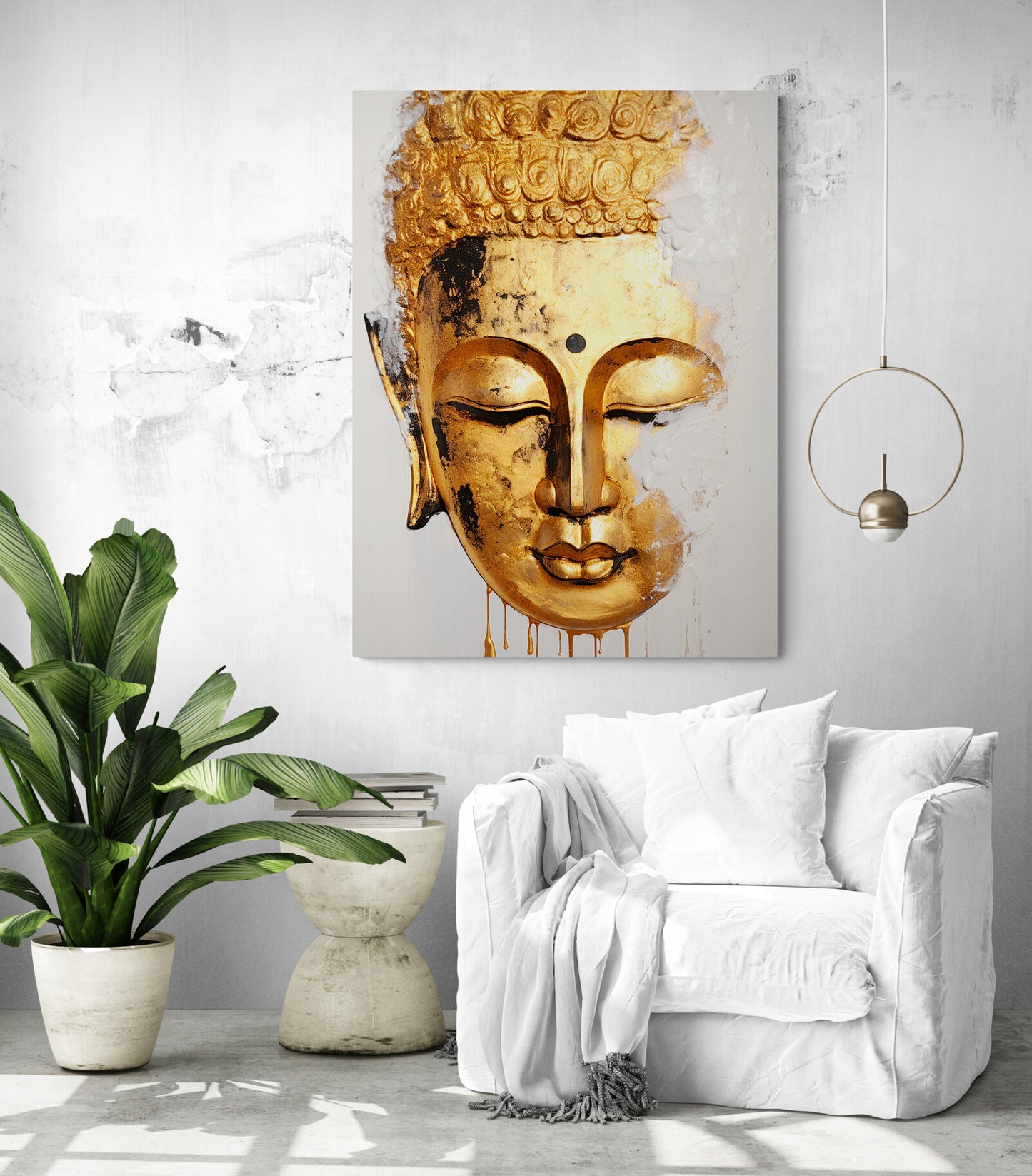 Tableau Toile De Décoration Murale Motif Zen Golden Bouddha