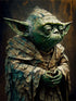 Tableau maître Yoda de Star Wars, peinture réaliste