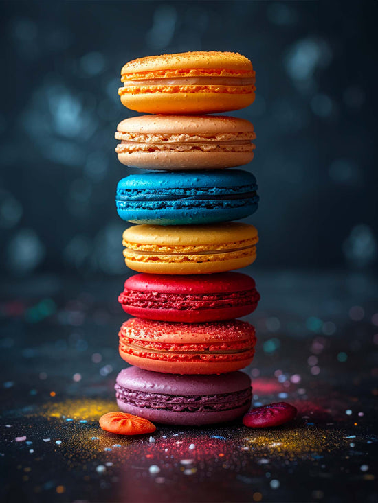 Modern Canvas Rainbow Macarons