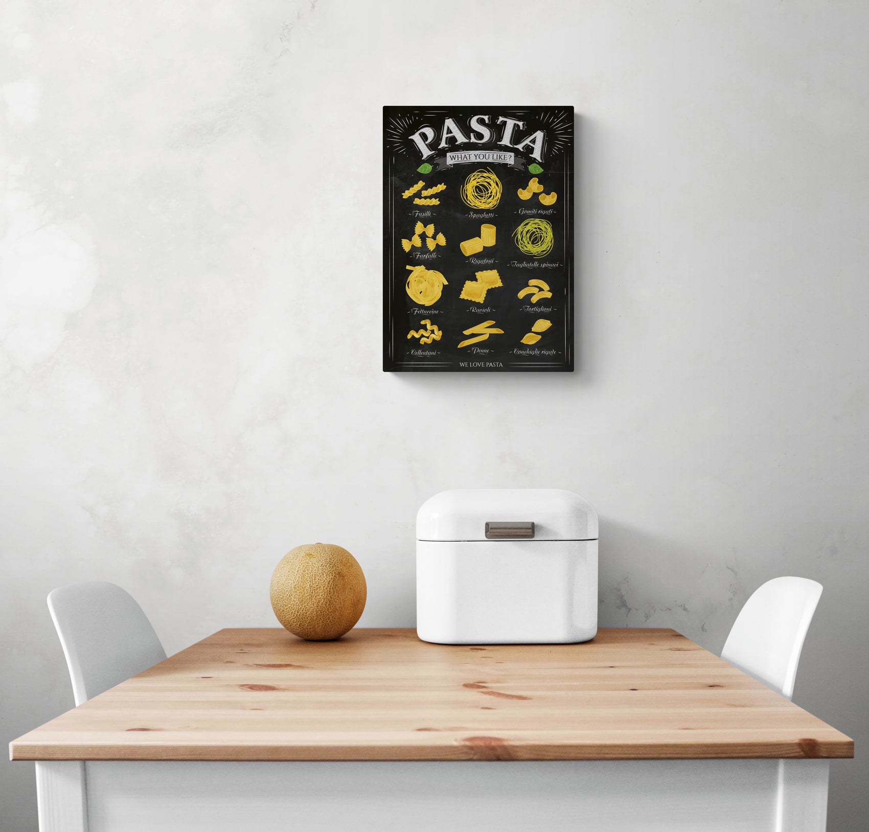 tableau noir pasta MyselfMonArt