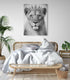 un tableau de lionne pour chambre adulte