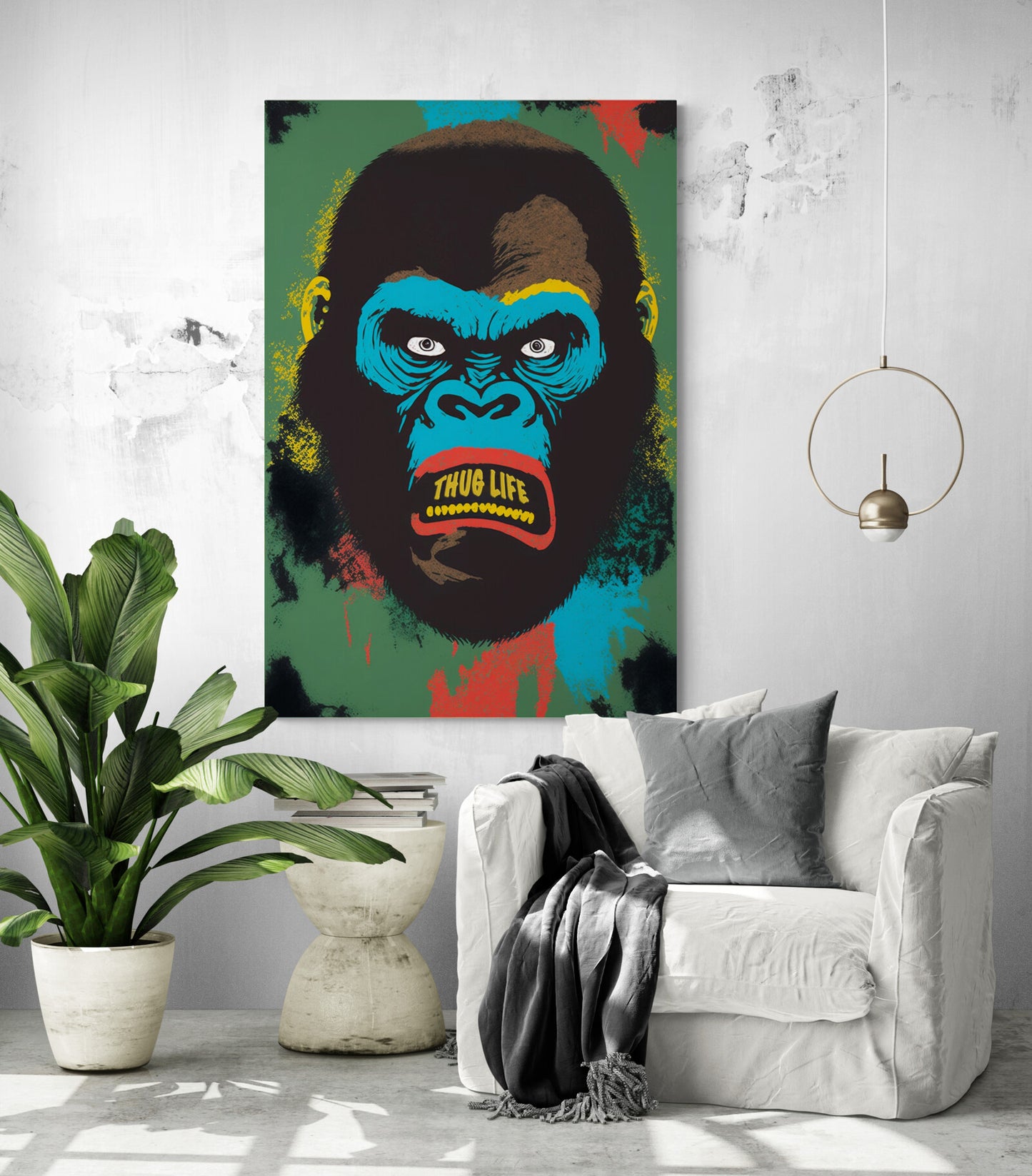 Tableau Decoration Murale salonSinge Gorille Animaux Sauvages